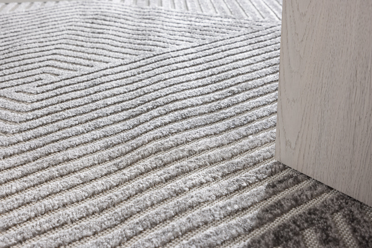 Aron Rechteckiger Teppich 230 x 160 Grau