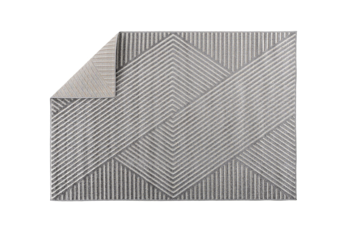 Aron Rechteckiger Teppich 340 x 240 Grau