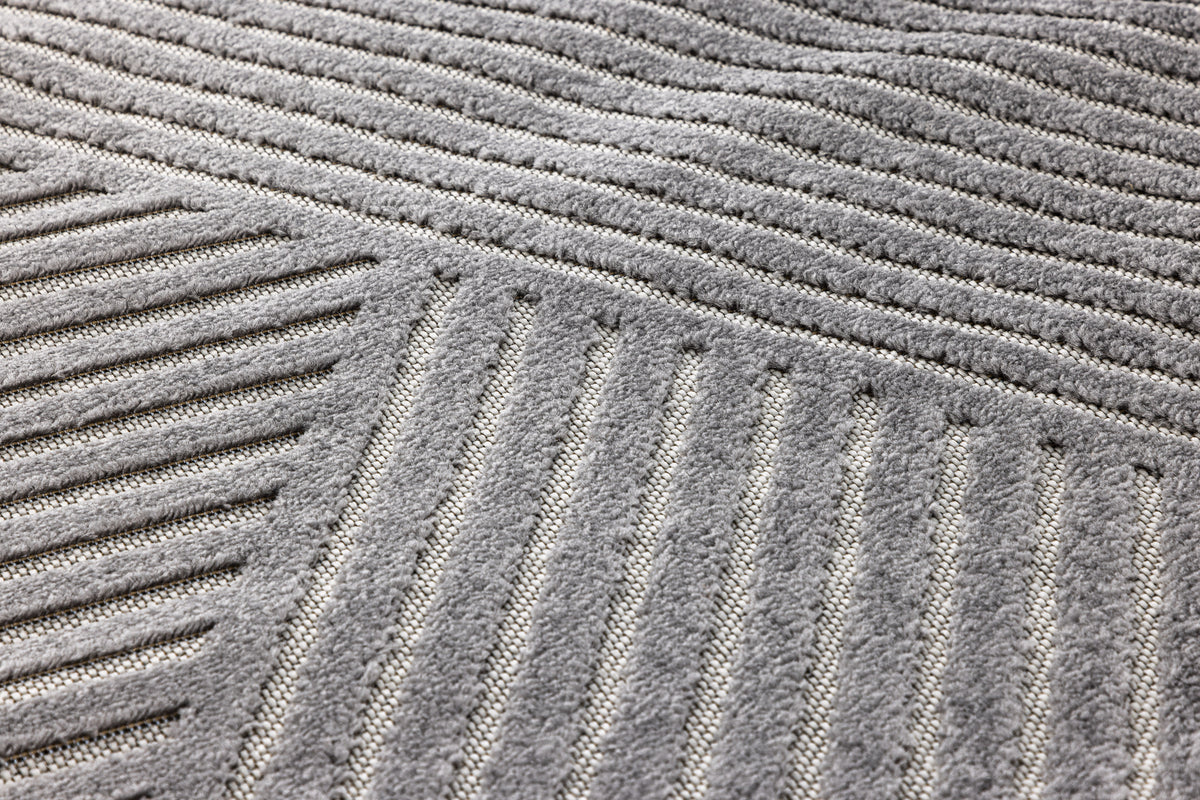 Aron Rechteckiger Teppich 340 x 240 Grau