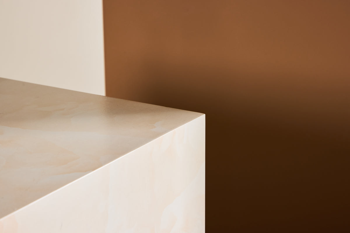 Couchtisch Beistelltisch York 40 x 40 hellgelb