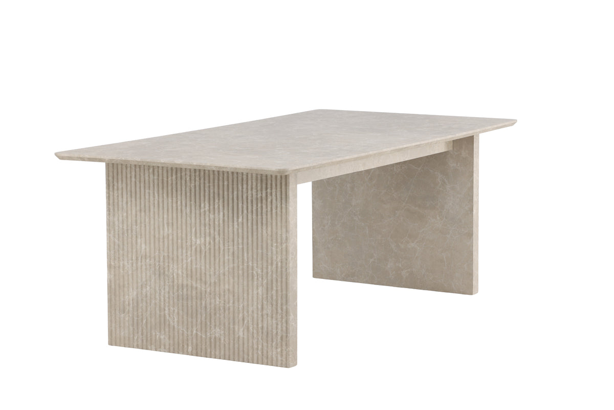 Vail Esstisch, rechteckig, 200x100, Beige, Marmoroptik