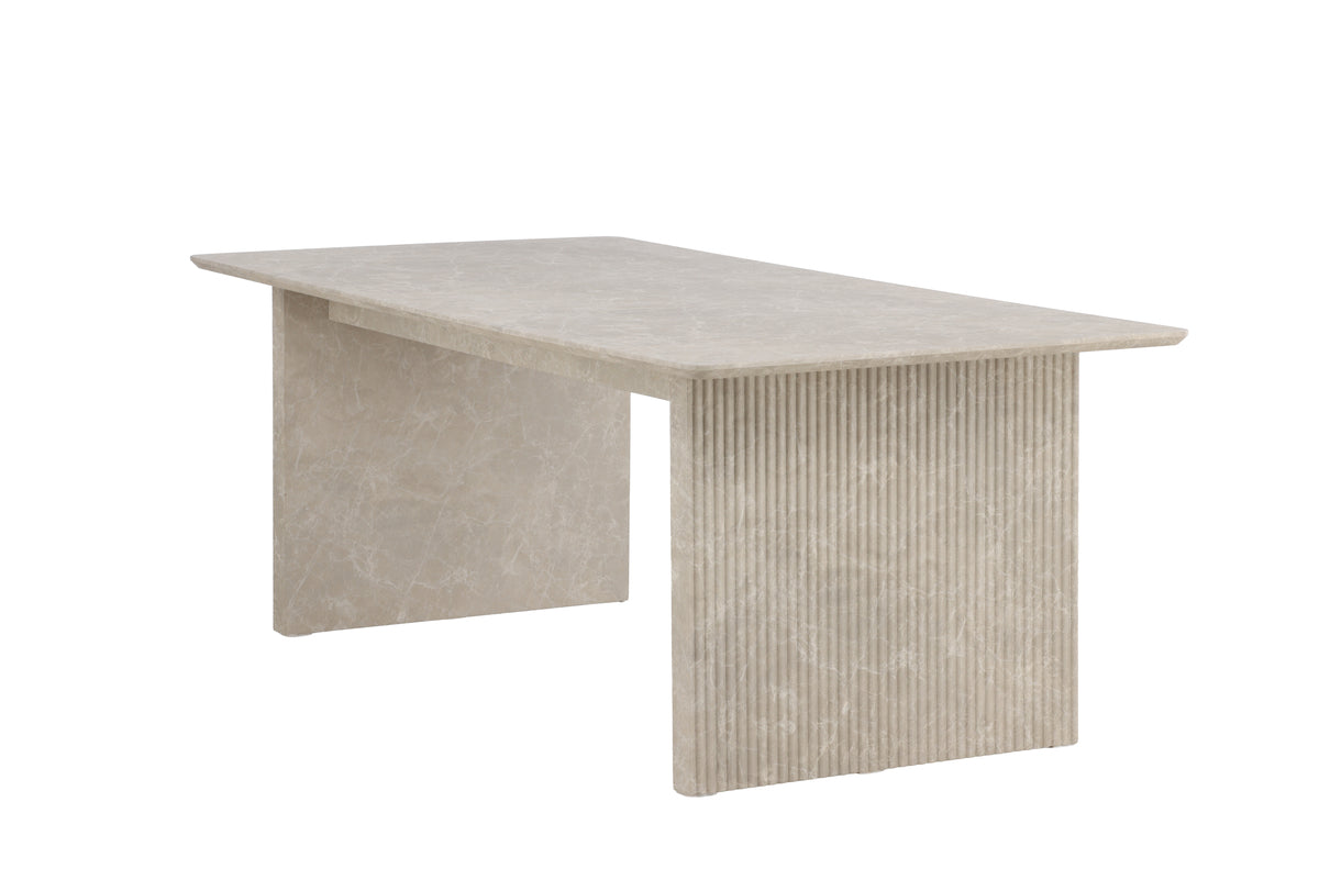 Vail Esstisch, rechteckig, 200x100, Beige, Marmoroptik