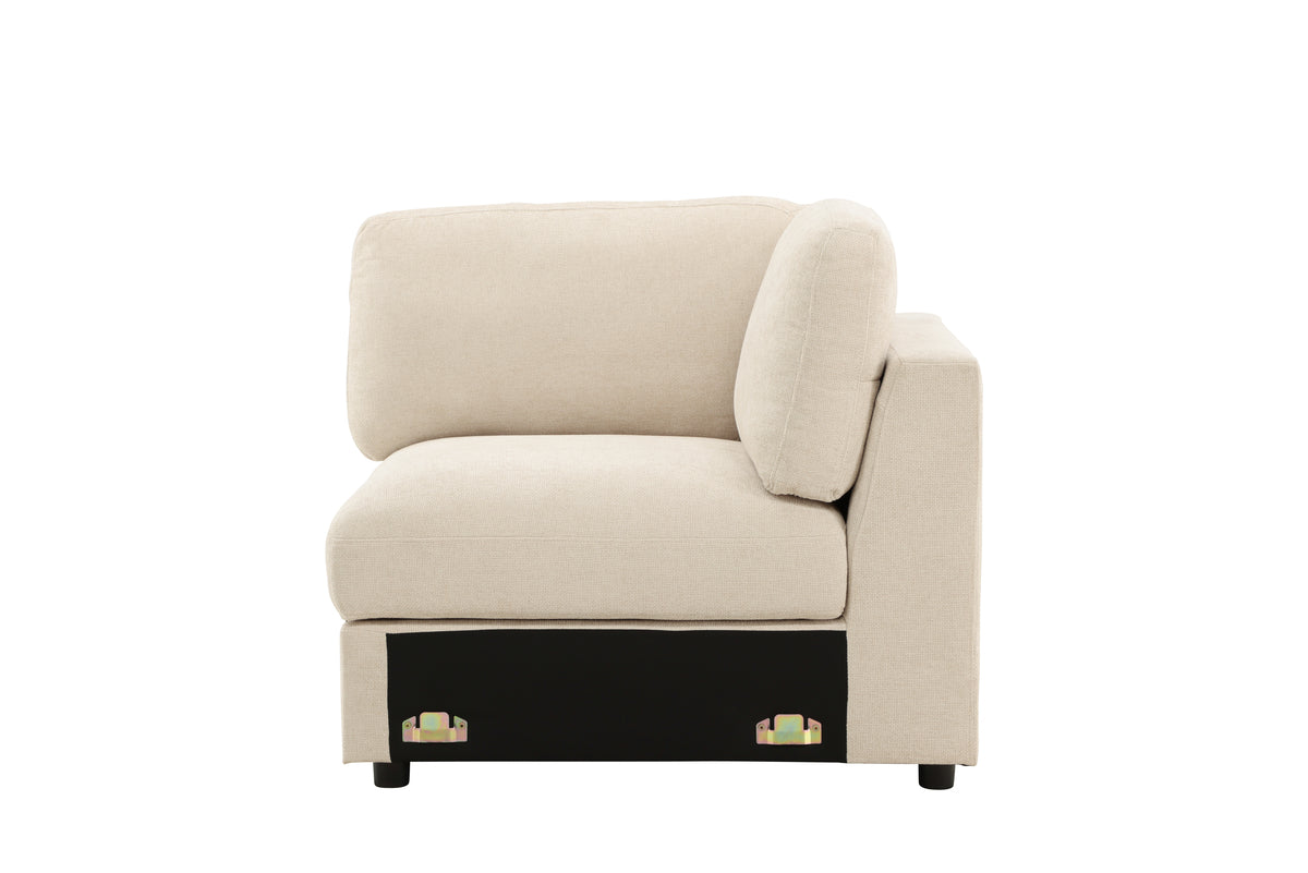 Ecksofa Salerno Beige Eckelement Modulsofa