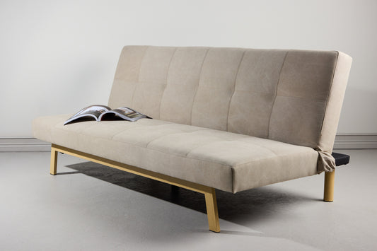 Bodil Schlafsofa Klappbett Beige Leinen
