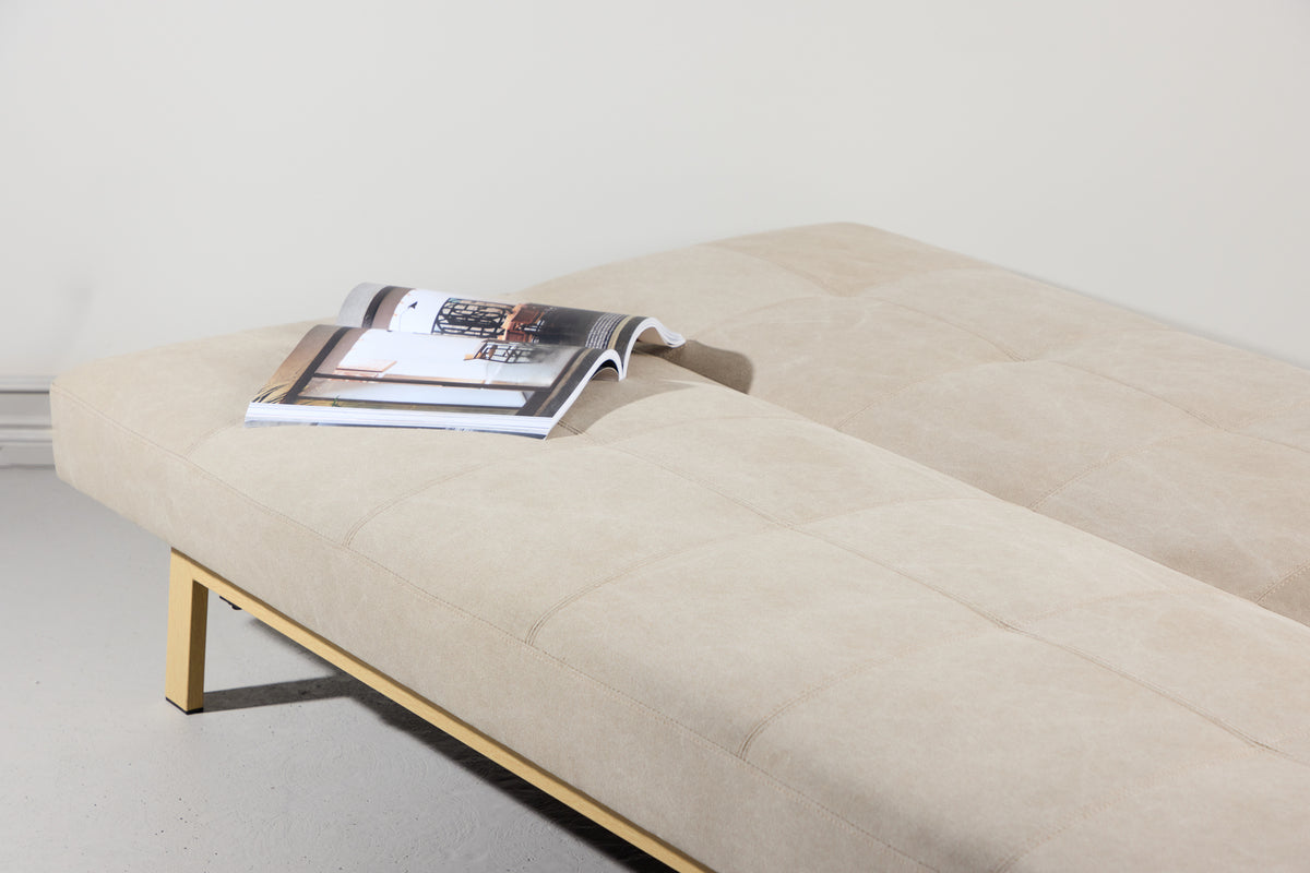 Bodil Schlafsofa Klappbett Beige Leinen