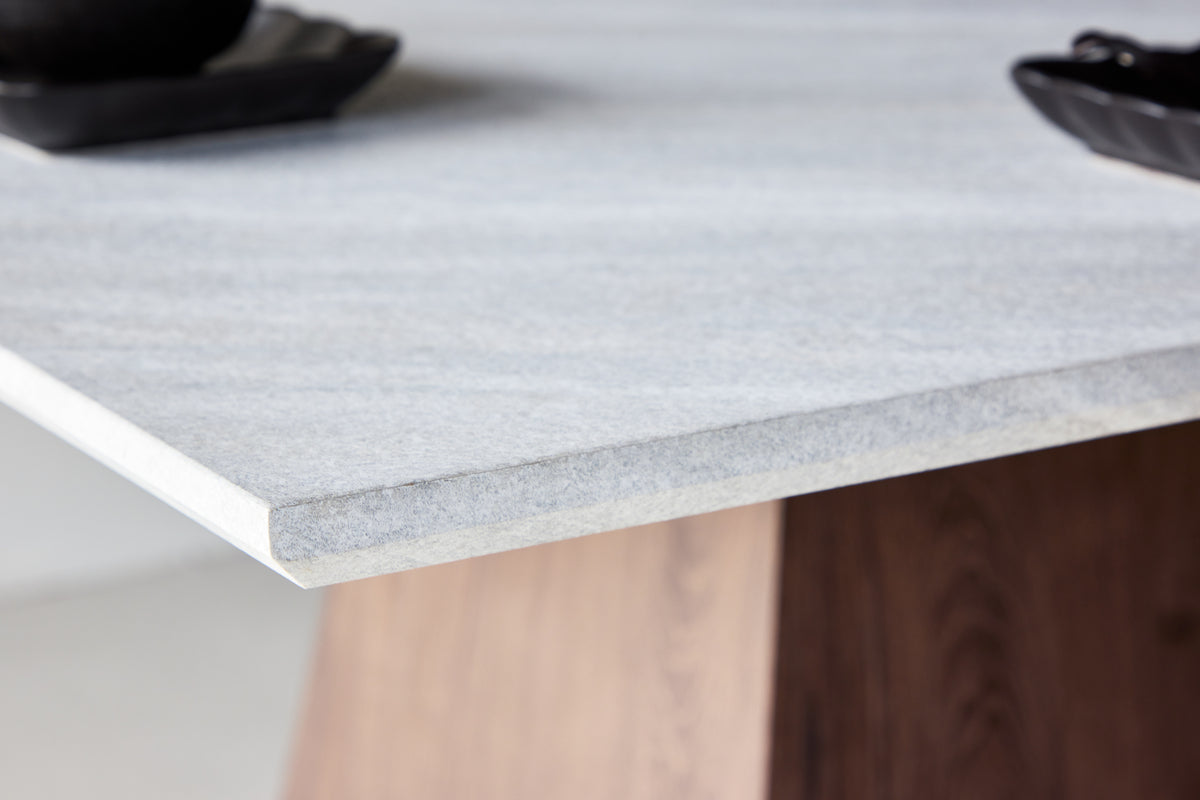 Cael Esstisch, rechteckig, 120 x 120, hellgrau