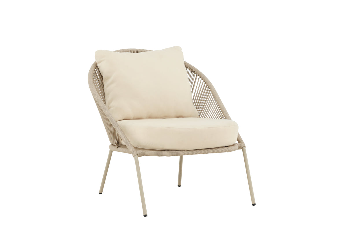 Lindos Loungesessel Beige Outdoor