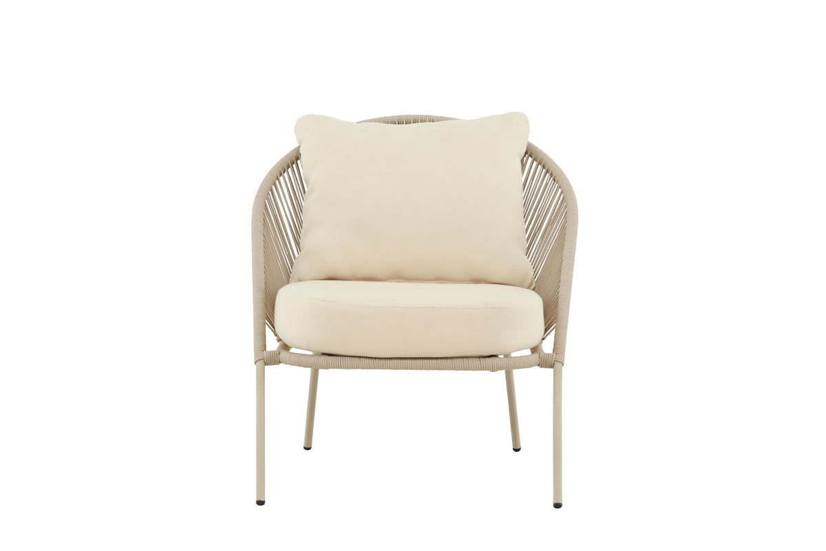 Lindos Loungesessel Beige Outdoor