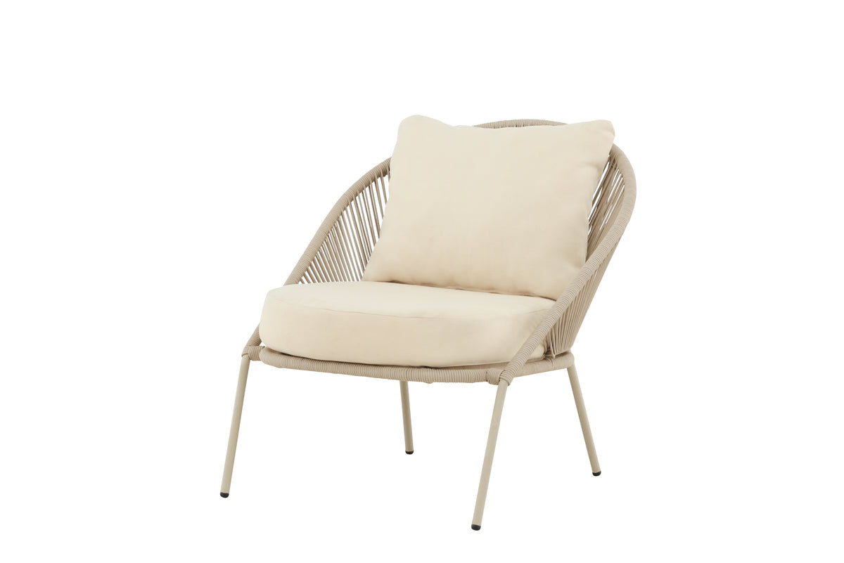 Lindos Loungesessel Beige Outdoor