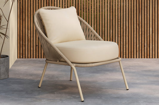 Lindos Loungesessel Beige Outdoor