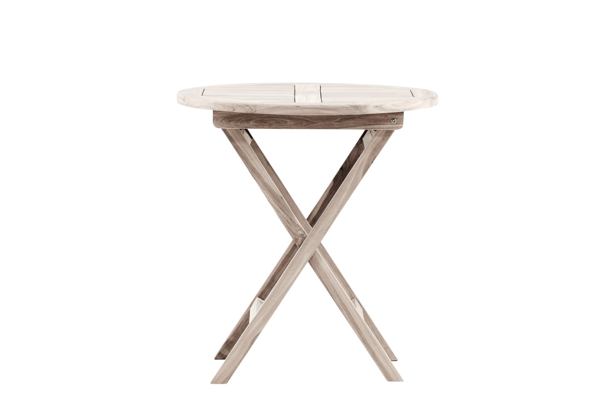 Kenya Cafétisch 70 cm Weiß getüncht