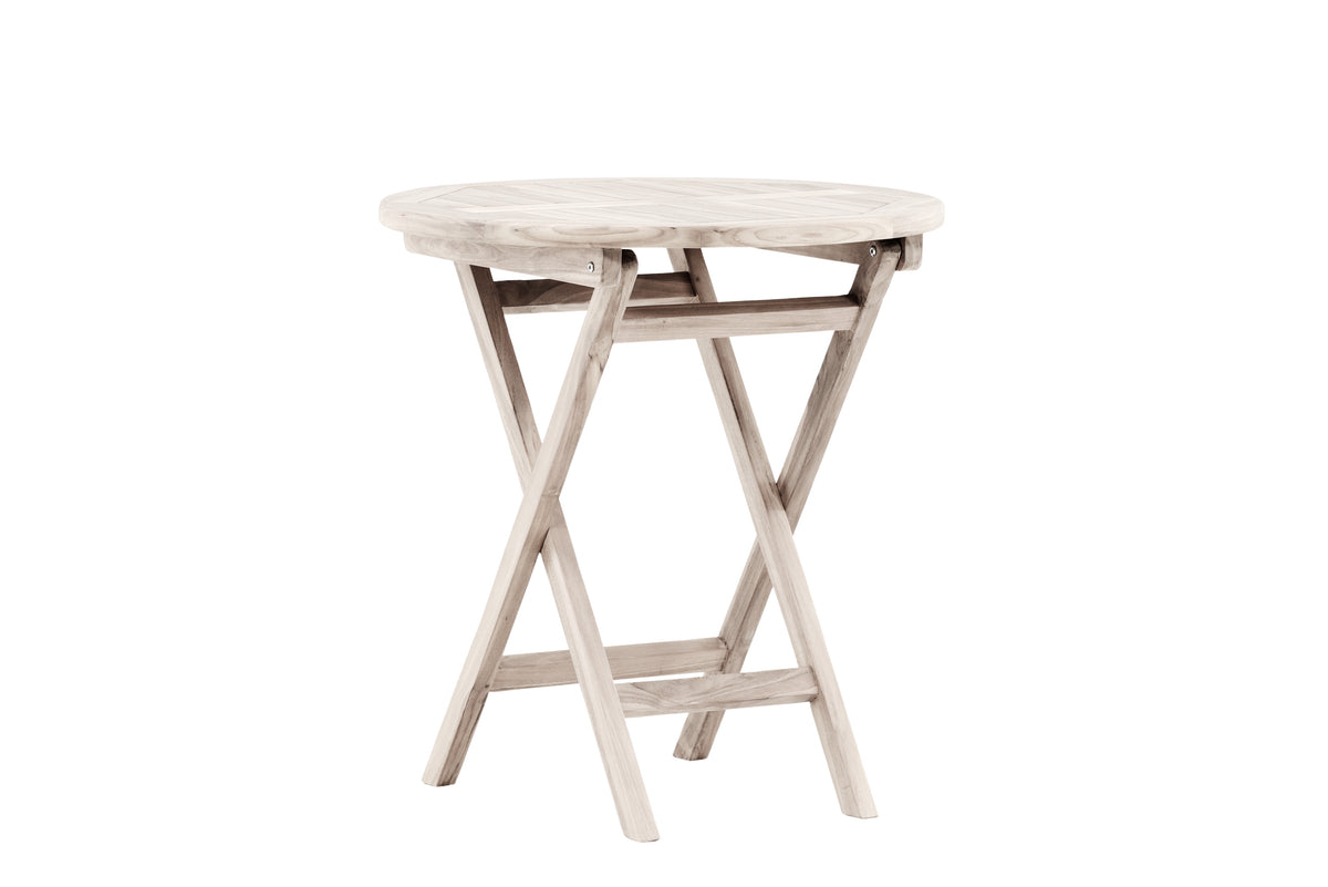 Kenya Cafétisch 70 cm Weiß getüncht