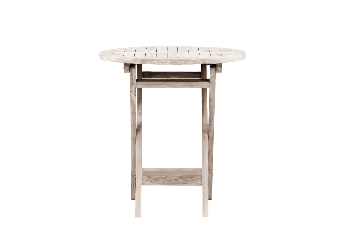 Kenya Cafétisch 70 cm Weiß getüncht