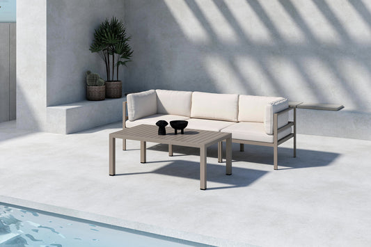 Copacabana Outdoor-Sofa-Set 120 x 70 Braun Beige 4-teilig