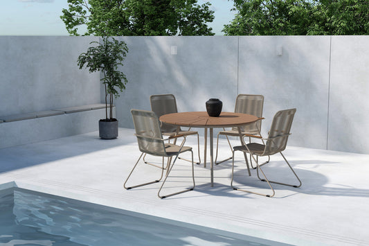 Bois & San Vito Outdoor-Esszimmerset Beige