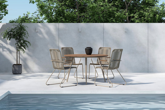 Bois & San Vito Outdoor-Esszimmerset Beige