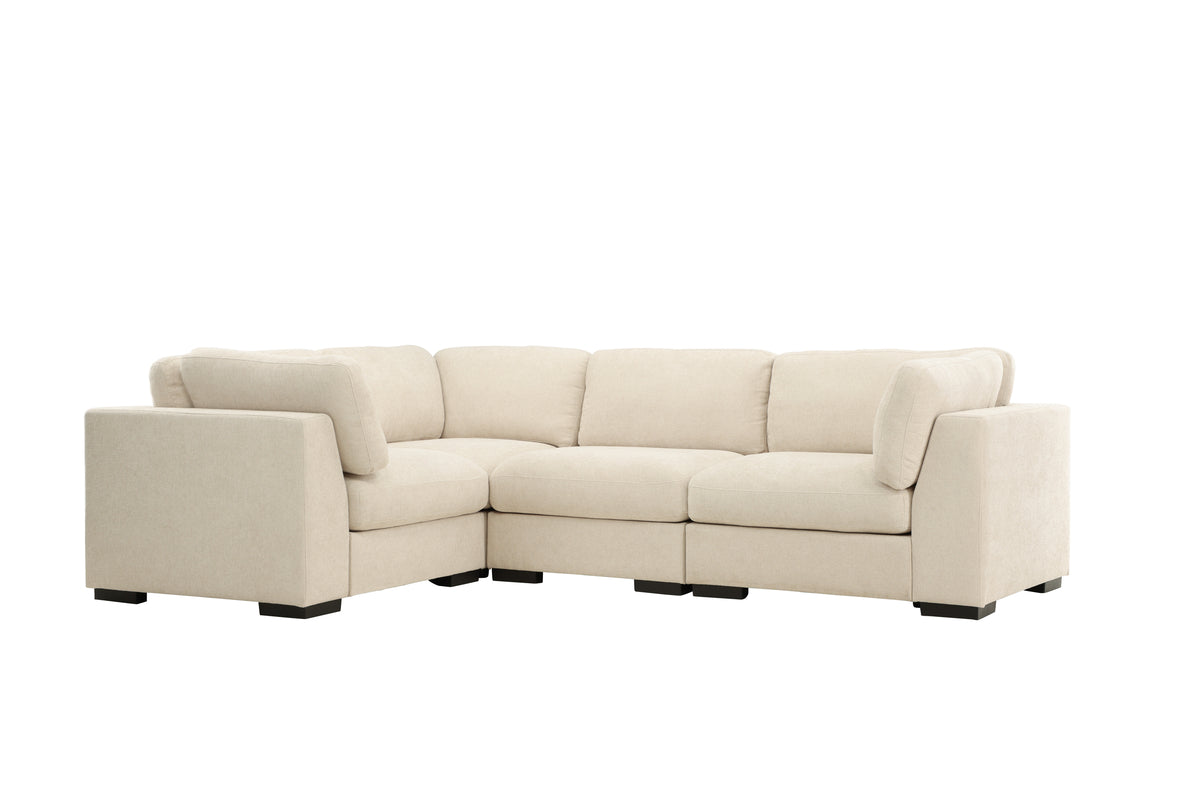 Ecksofa Salerno 4-Sitzer Beige
