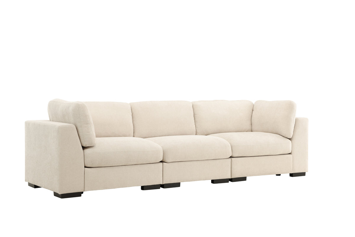 Ecksofa Salerno 3-Sitzer Beige
