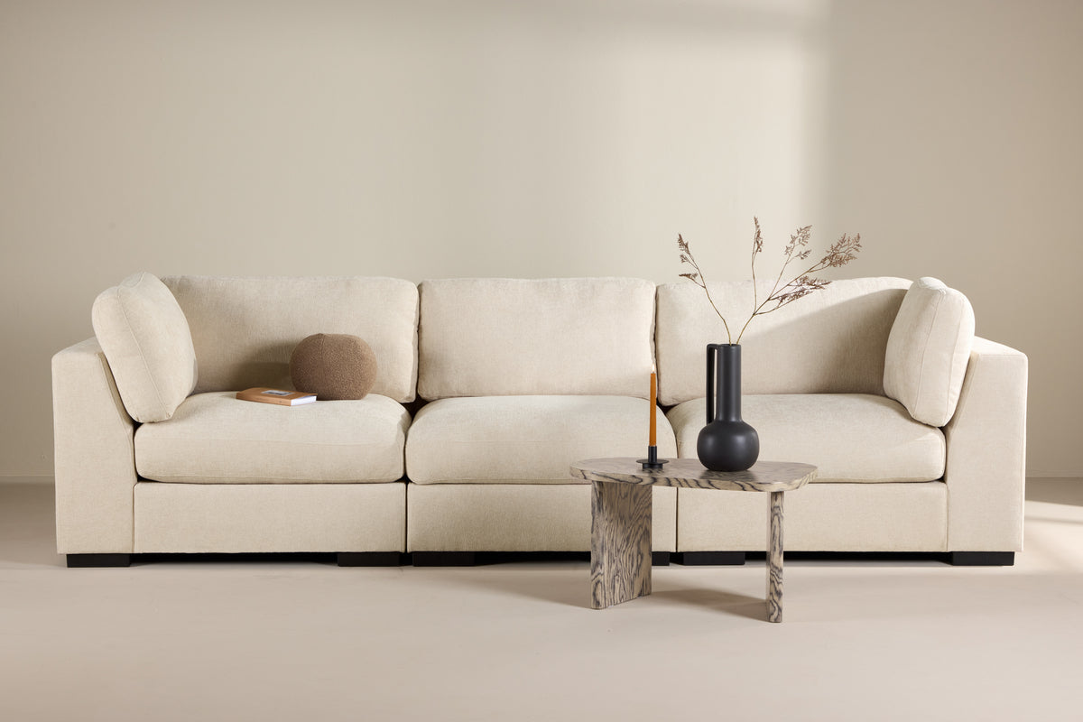 Ecksofa Salerno 3-Sitzer Beige
