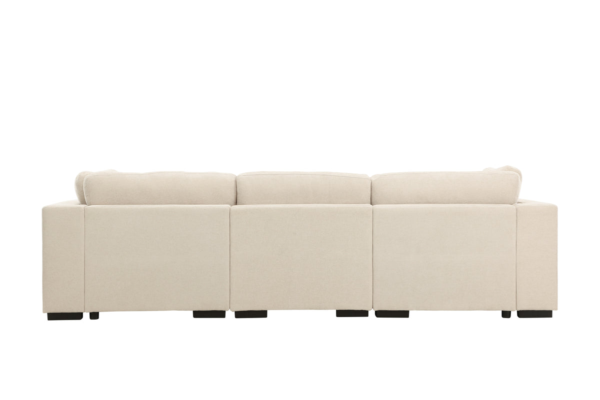 Ecksofa Salerno 3-Sitzer Beige